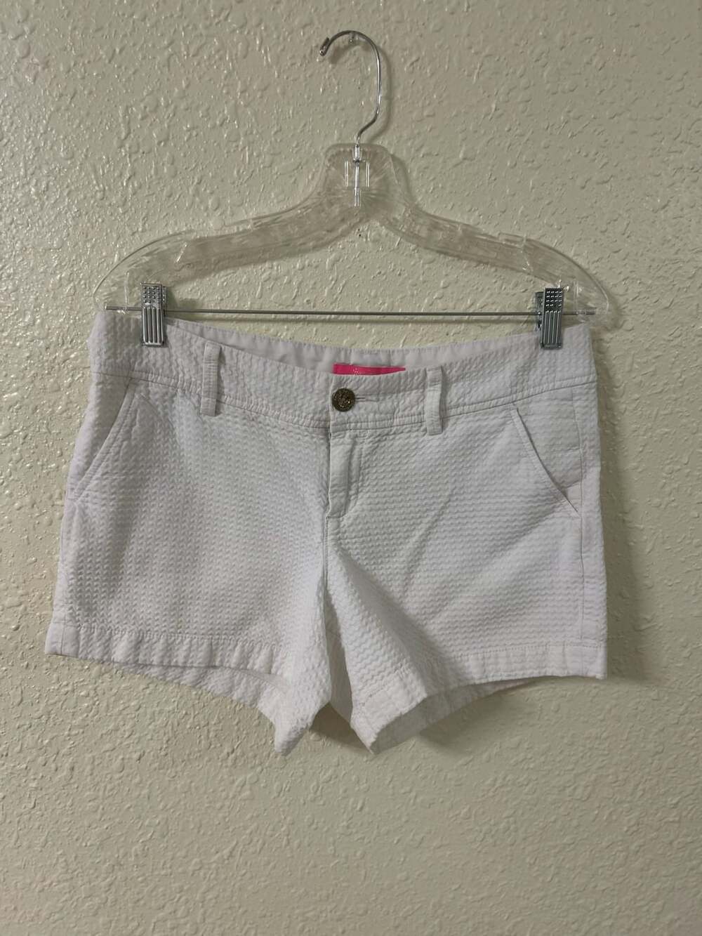 Lilly Pulitzer Callahan Shorts White Seersucker